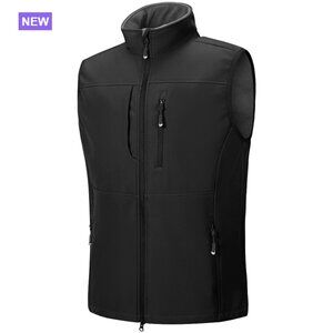 Lightweight Fleece Lined Windproof Vest for Golf Running Hiking